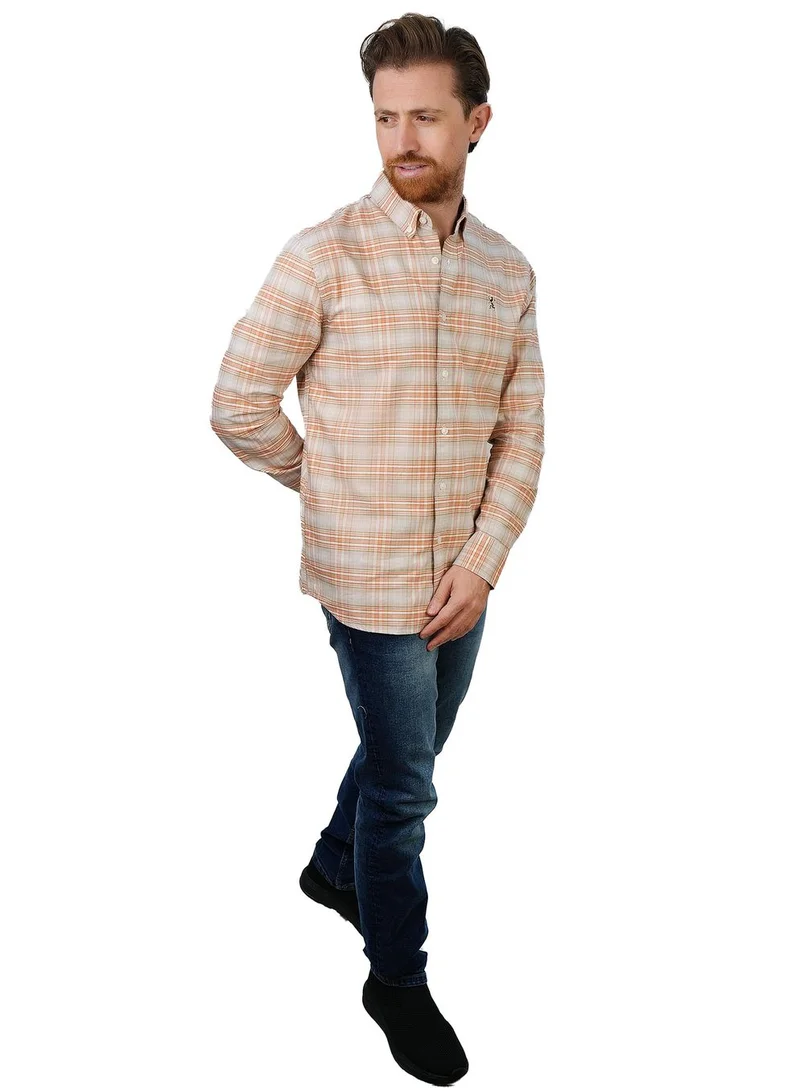 جيوردانو قميص رجالي بأكمام طويلة من أكسفورد